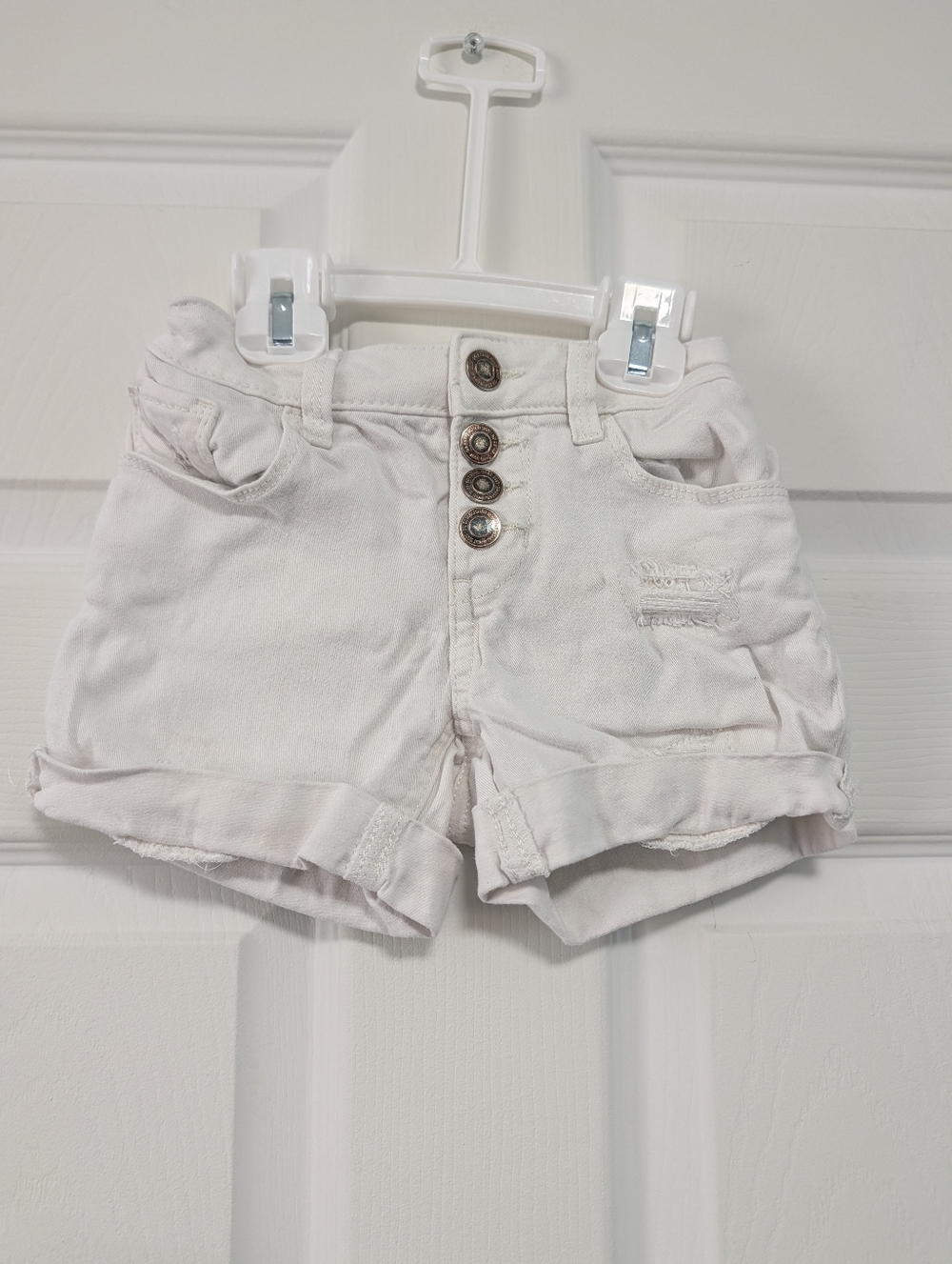 SO White Cotton Blend Shorts Girls Size 7